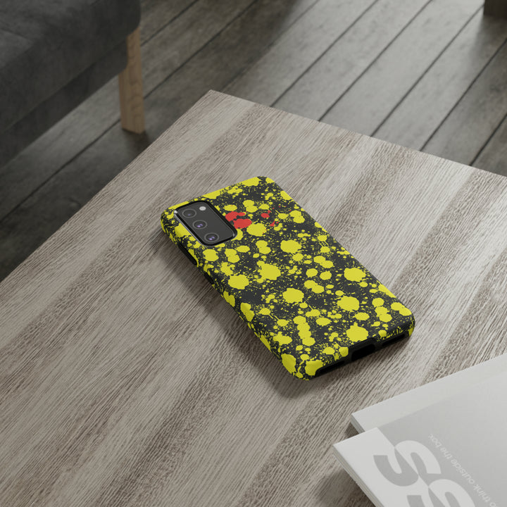 Cute Samsung Phone Case | Aesthetic Samsung Phone Case | Paint Splash Yellow Black | Galaxy S23, S22, S21, S20 | Luxury Double Layer | Cool - Studio40ParkLane