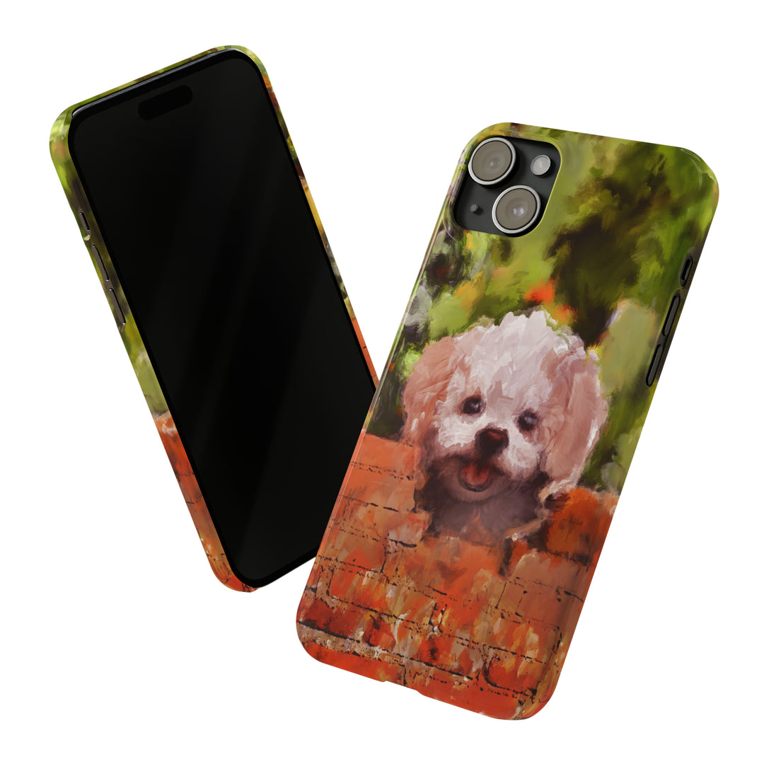Slim Cute Phone Cases for Iphone - | iPhone 15 Case | iPhone 15 Pro Max Case, Iphone 14 Case, Iphone 14 Pro Max, Iphone 13, Bichon Frise Dog - Studio40ParkLane