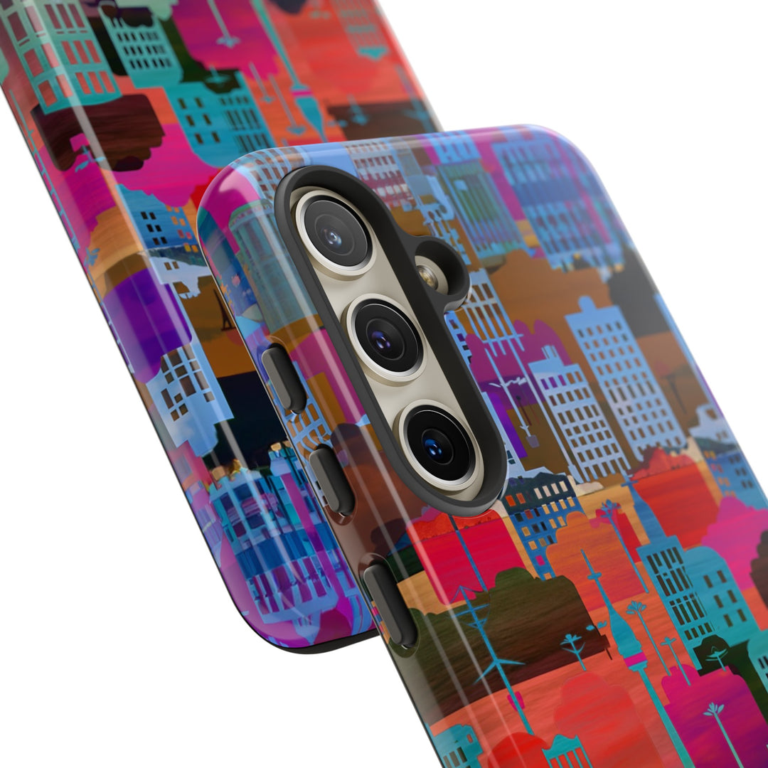 Cute Samsung Case | Cool Iphone Case | Summer City Skyline, Samsung S24, S23, S22, S21, IPhone 15 Case | Iphone 14 Case, Iphone 13 Case - Studio40ParkLane