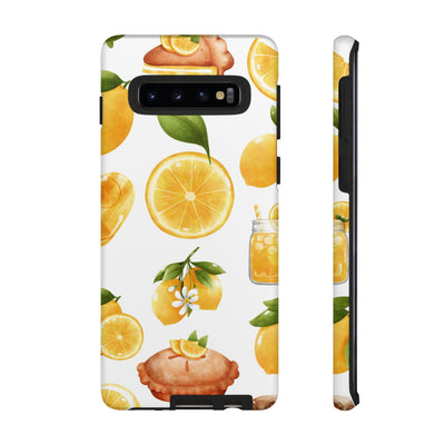 Impact Resistant, Lemon Fruit Pie, Cute Phone Cases for Samsung S24, S23, S22, S21, IPhone 15 pro Iphone 14 pro Iphone 13 IPhone 12 Iphone 11