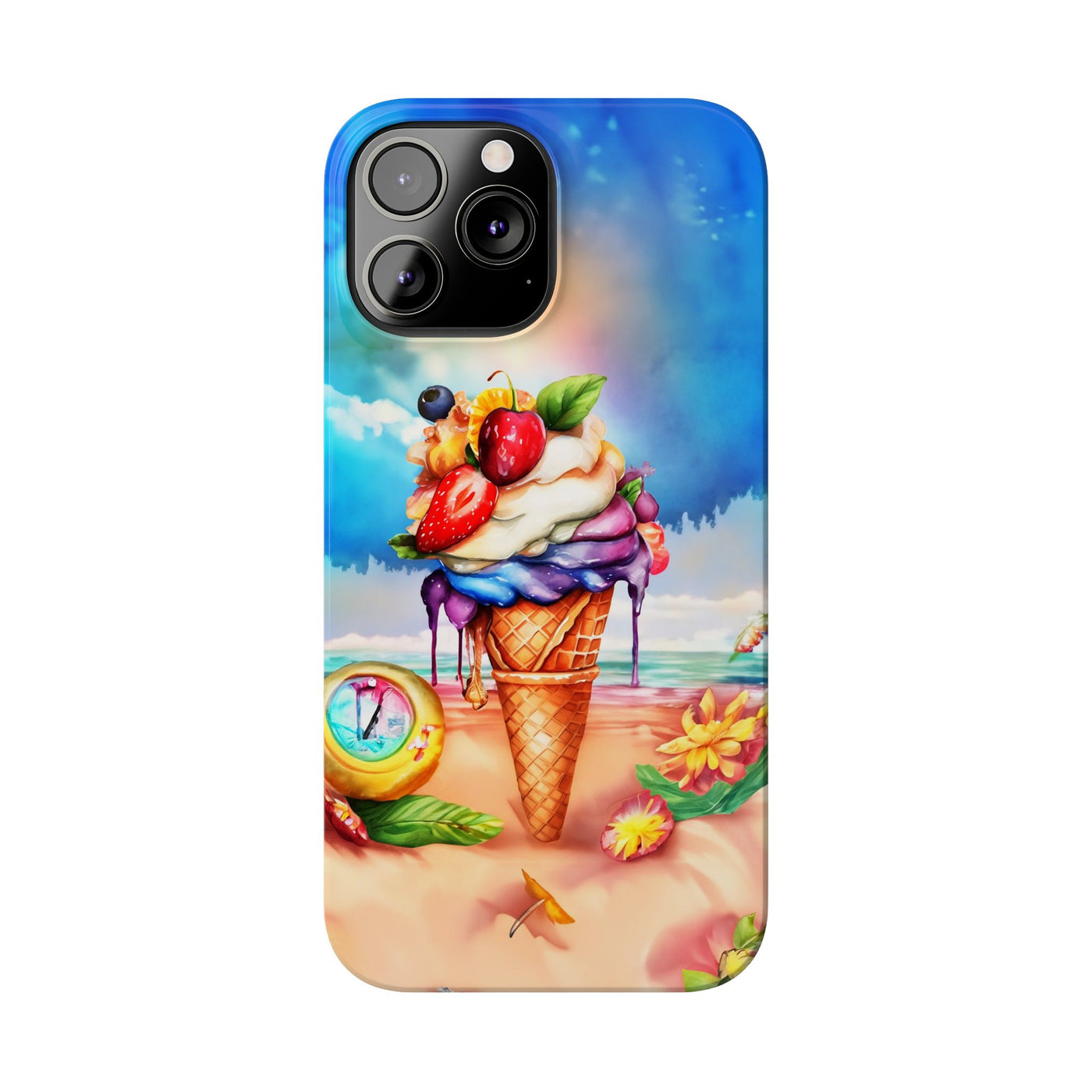 Summer Ice Cream Cone Slim Cute Phone Cases for Iphone  | iPhone 15 Case | iPhone 15 Pro Max Case, Iphone 14, Iphone 14 Pro Max, Iphone 13