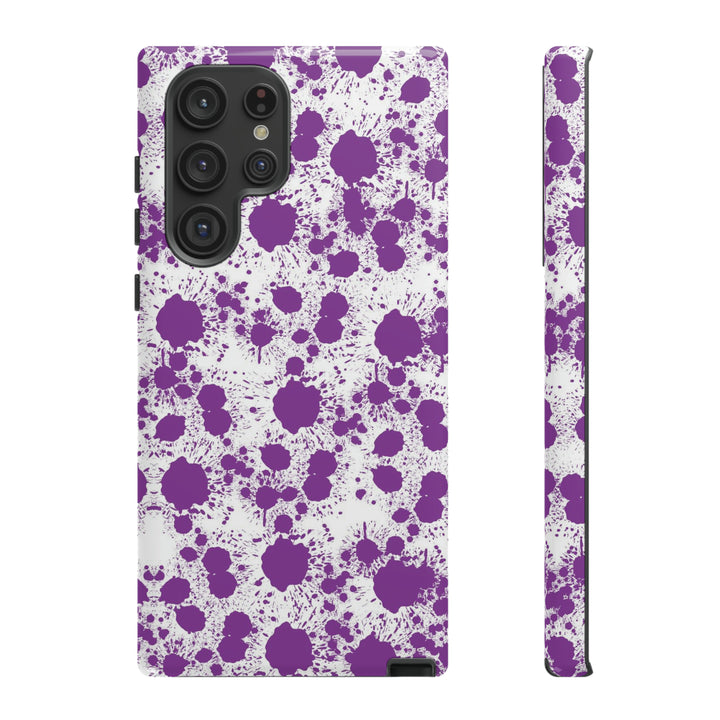 Cool Phone Case | Aesthetic Phone Case | Paint Splash Purple | For Samsung Galaxy S23, S22, S21, S20 | Luxury Double Layer | Cute - Studio40ParkLane