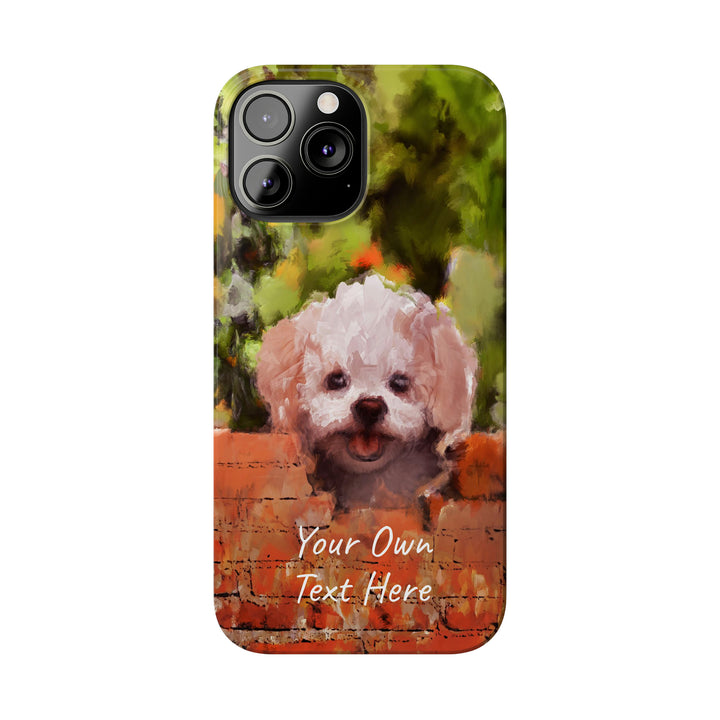 Slim Personalized Cute iPhone Cases - | iPhone 15 Case | iPhone 15 Pro Max Case, Iphone 14 Case, Iphone 14 Pro Max, Iphone 13, Bichon Frise Dog - Studio40ParkLane