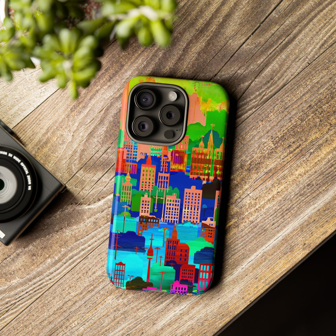 Cute Samsung Case | Cool Iphone Case | Summer City Skyline, Samsung S24, S23, S22, S21, IPhone 15 Case | Iphone 14 Case, Iphone 13 Case - Studio40ParkLane