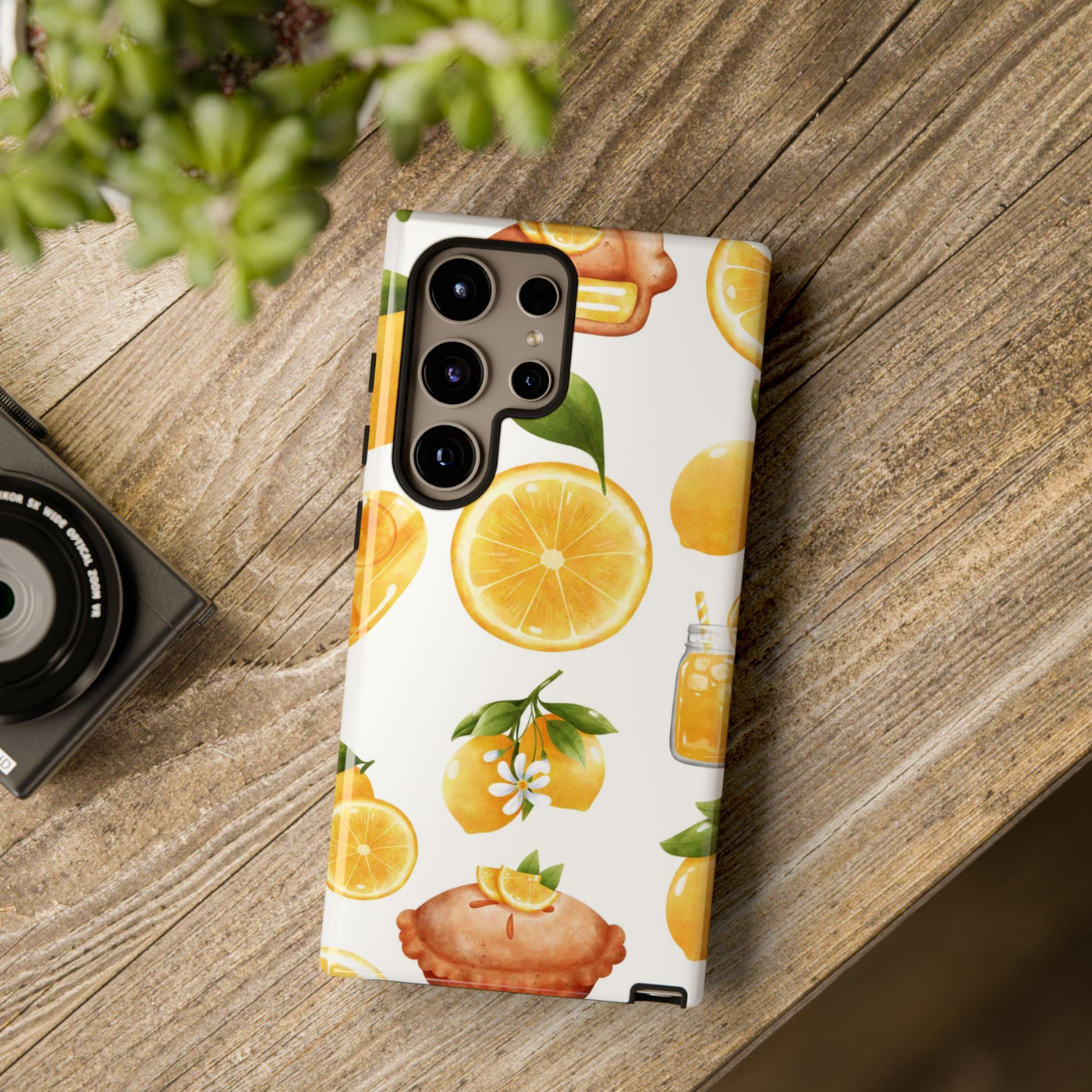 Impact Resistant, Lemon Fruit Pie, Cute Phone Cases for Samsung S24, S23, S22, S21, IPhone 15 pro Iphone 14 pro Iphone 13 IPhone 12 Iphone 11