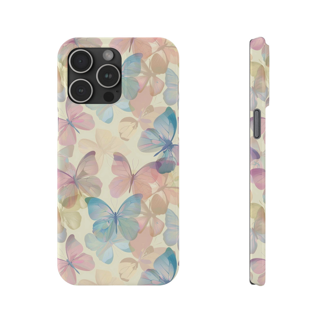 Slim Cute Phone Cases for Iphone - | iPhone 15 Case | iPhone 15 Pro Max Case, Iphone 14 Case, Iphone 14 Pro Max, Iphone 13, Summer Pastel Butterflies - Studio40ParkLane