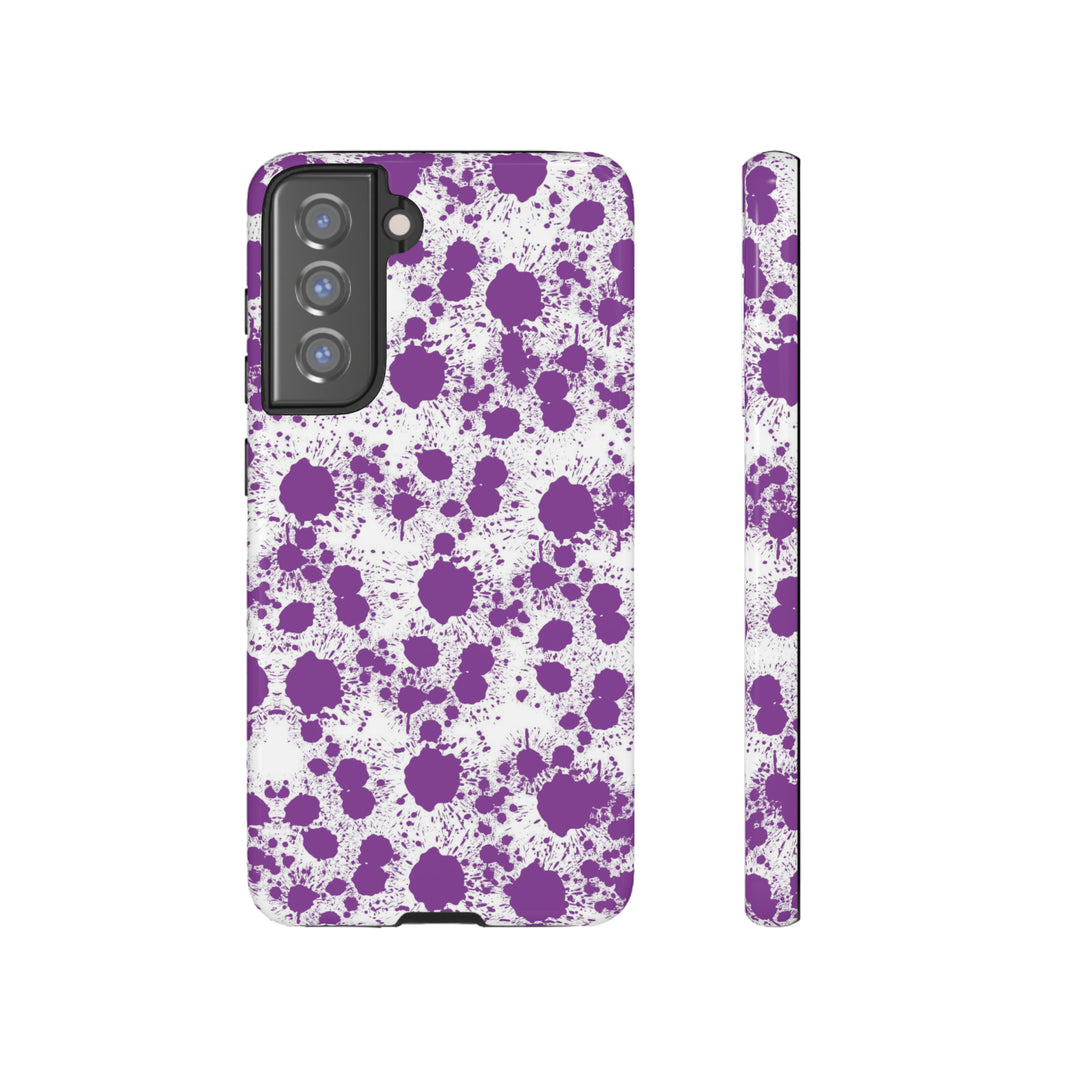 Cool Phone Case | Aesthetic Phone Case | Paint Splash Purple | For Samsung Galaxy S23, S22, S21, S20 | Luxury Double Layer | Cute - Studio40ParkLane