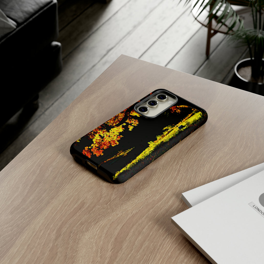 Cute Samsung Phone Case | Aesthetic Samsung Phone Case | Fall Leaves North Bridge | Galaxy S23, S22, S21, S20 | Luxury Double Layer | Cool - Studio40ParkLane