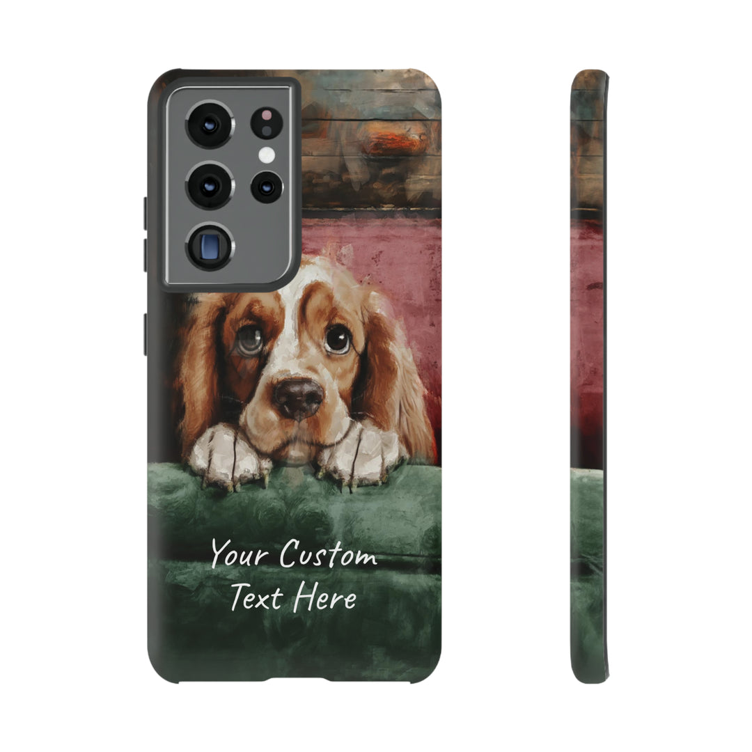 Personalize this Cute Samsung Phone Case | Cocker Spaniel Dog Samsung Phone Case | Galaxy S23, S22, S21, S20 | Customized Samsung Case - Studio40ParkLane