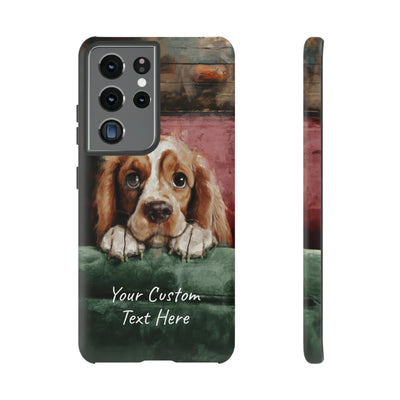Personalize this Cute Samsung Phone Case | Cocker Spaniel Dog Samsung Phone Case | Galaxy S23, S22, S21, S20 | Customized Samsung Case