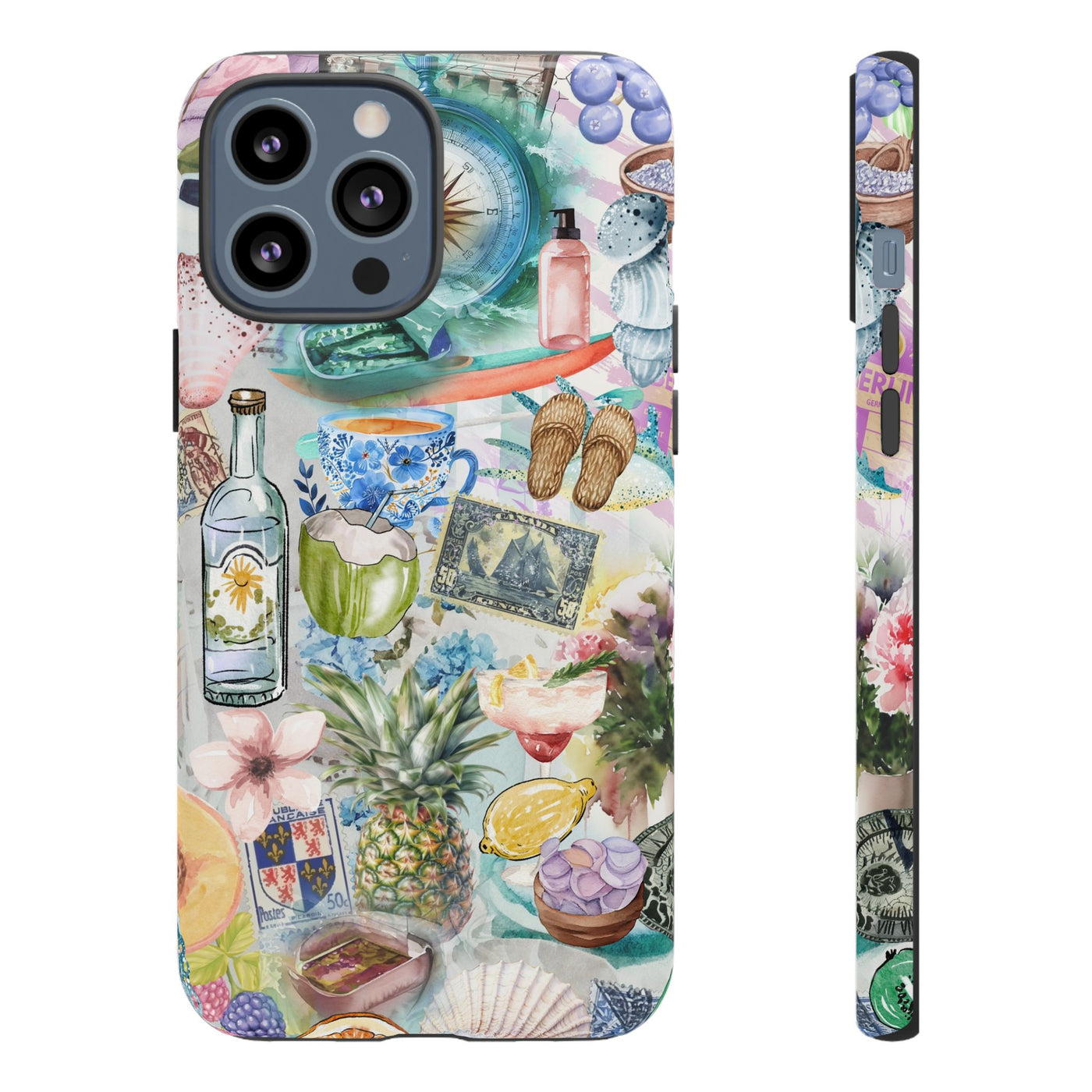 Impact Resistant, Travel Coquette Collage, Cute Phone Cases for Samsung S24, S23, S22, S21, IPhone 15 pro Iphone 14 pro Iphone 13 IPhone 12 Iphone 11