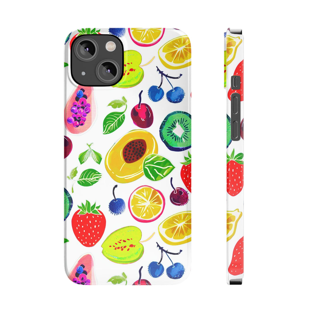 Slim Cute Phone Cases for Iphone | iPhone 15 Case | iPhone 15 Pro Max Case, Iphone 14, Iphone 14 Pro Max, Iphone 13, Summer Fruit Mix - Studio40ParkLane