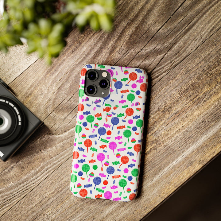 Slim Cute Phone Cases for Iphone - | iPhone 15 Case | iPhone 15 Pro Max Case, Iphone 14 Case, Iphone 14 Pro Max, Iphone 13, Summer Lollipops Red - Studio40ParkLane