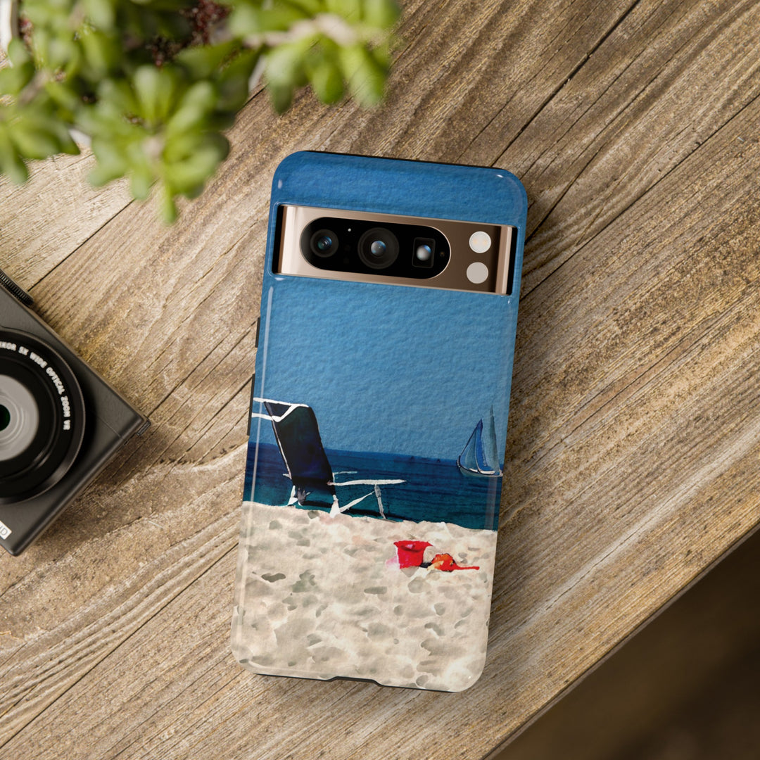 Cute Samsung Case | Cool Iphone Case | Summer Blue Beach Chair, Samsung S24, S23, S22, S21, IPhone 15 Case | Iphone 14 Case, Iphone 13 Case - Studio40ParkLane