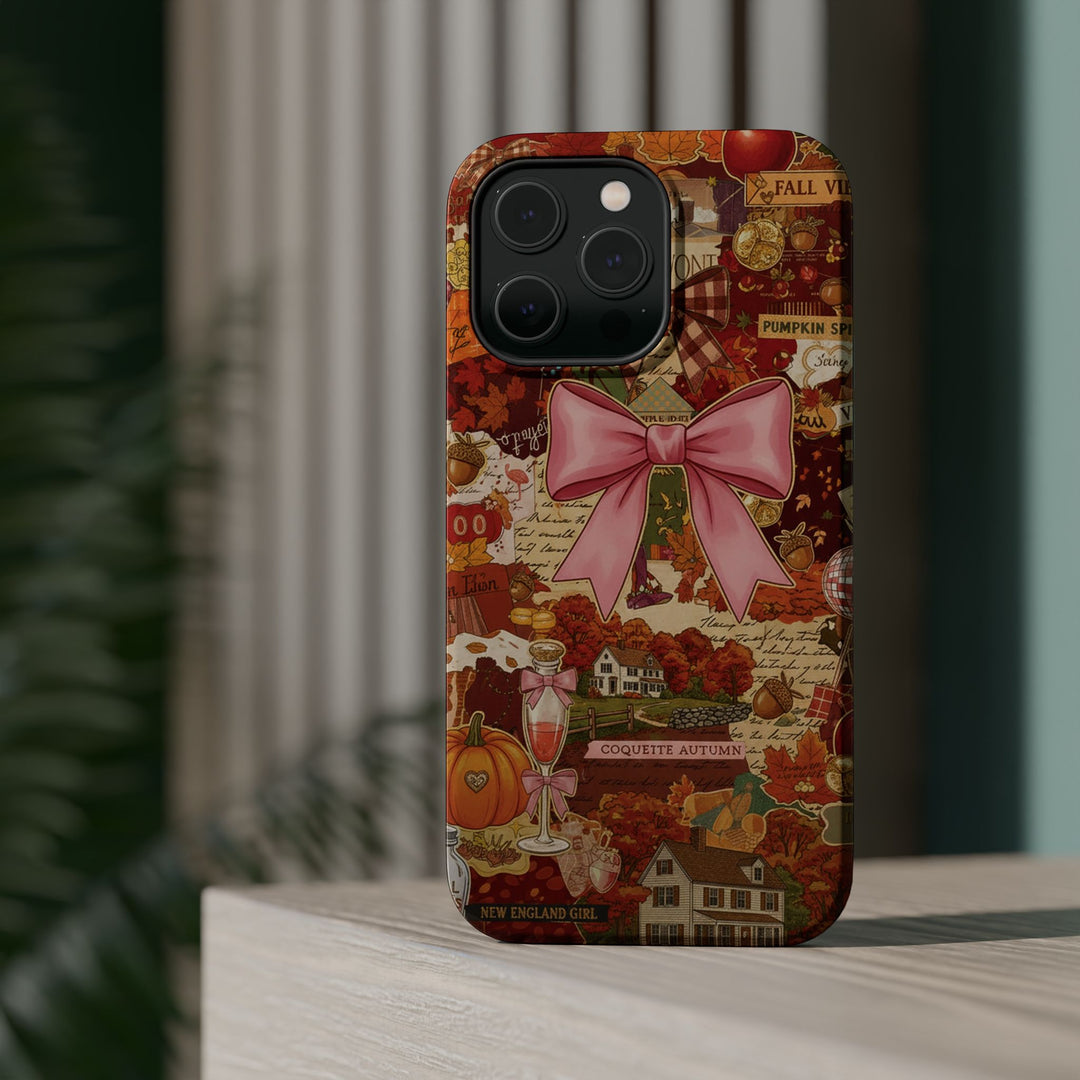 New England Fall Coquette Collage Tough Magsafe Cute Phone Cases for Iphone | iPhone 15 Pro Max Case, Iphone 14, Iphone 14 13 12 11 10 9 8 7 - Studio40ParkLane