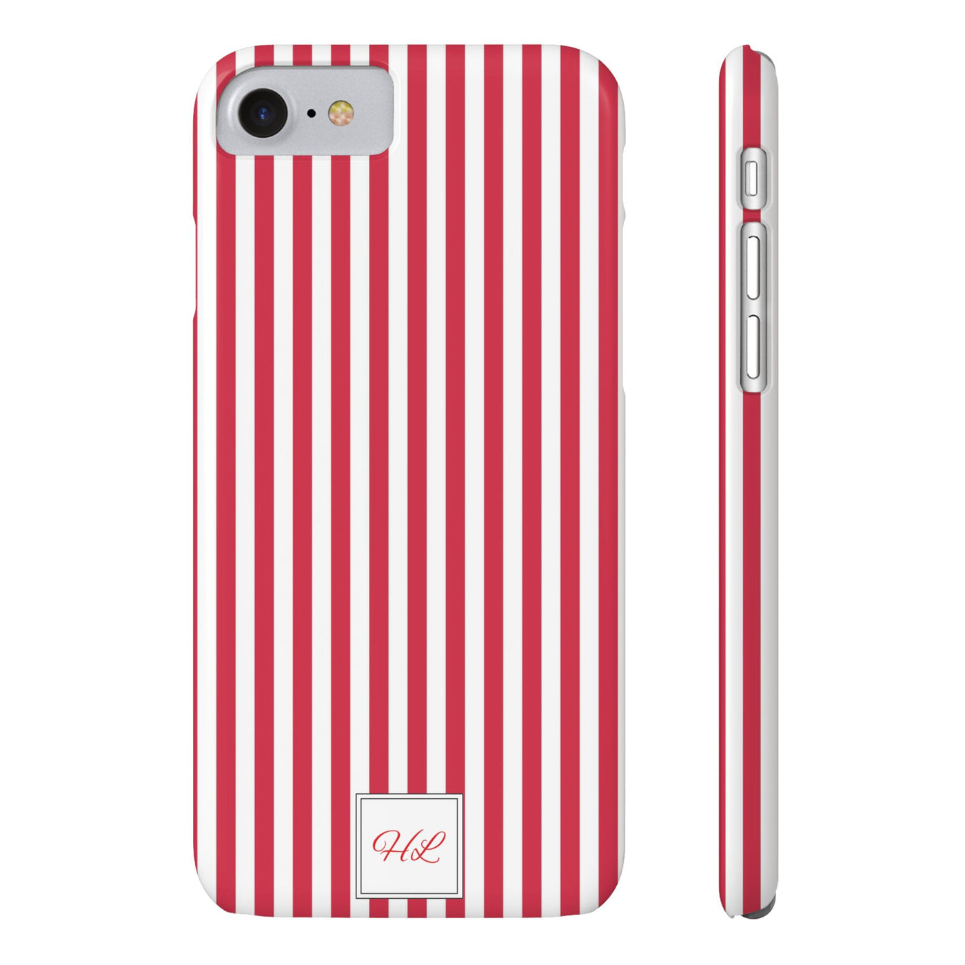 Slim Custom Personalized Winterberry Red Striped Phone Case for Iphone 17 - | iPhone 16 Pro Max Case | iPhone 15 Case Iphone 14 13 12 11 10 9 8 - Studio40ParkLane
