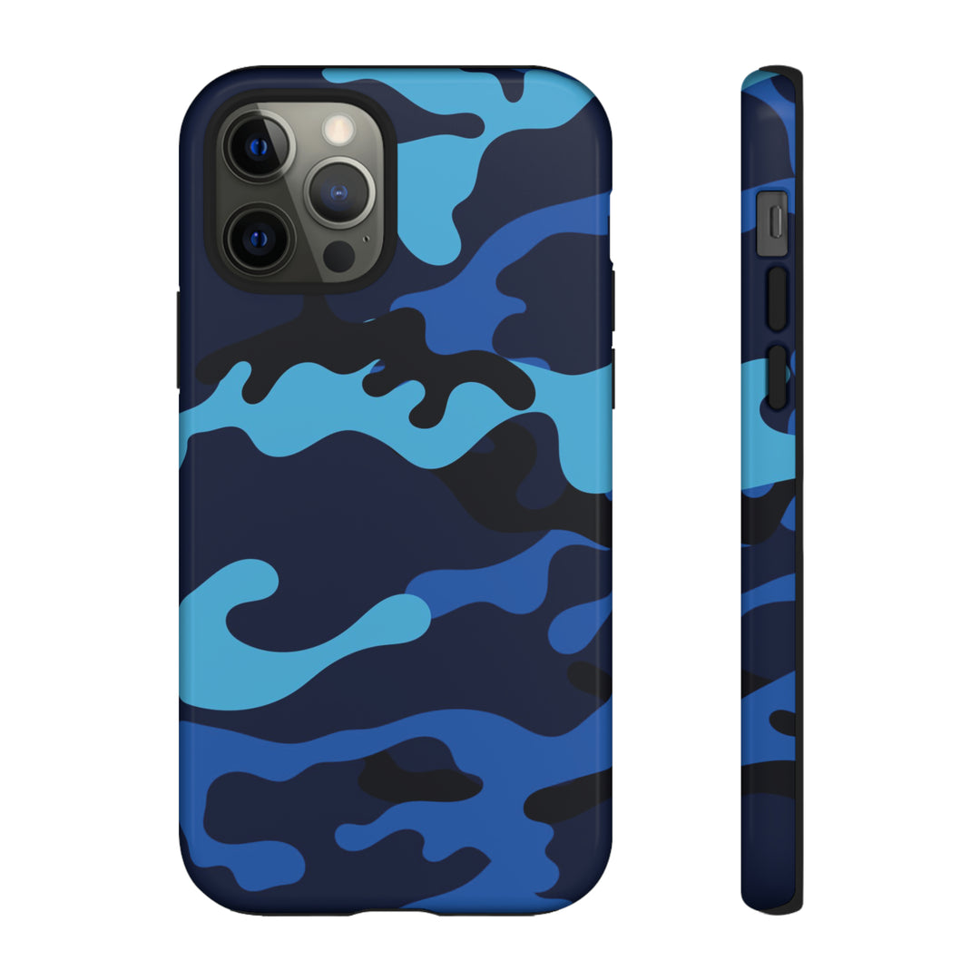 Cool Phone Case | Blue Camouflage, For iPhone 15 Case | iPhone 15 Pro Case, Iphone 14 Case, Iphone 14 Pro Max Case, Protective Iphone Case - Studio40ParkLane