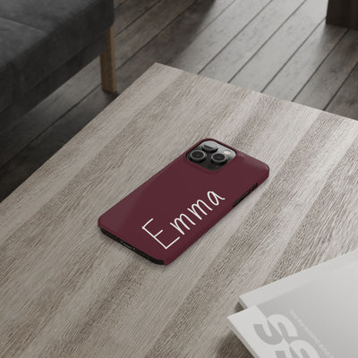 Personalized Initial Name Custom Slim Phone Cases for Iphone 16 Pro Max | iPhone 15 Case | iPhone 15 Pro Max Case, Iphone 14, 13, 12, 11, 10, 8, 7 - Studio40ParkLane