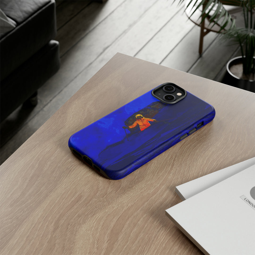 Cute IPhone Case | iPhone 15 Case | iPhone 15 Pro Max Case, Iphone 14 Case, Iphone 14 Pro Max Case IPhone Case for Art Lovers, Skier Mountain Night - Studio40ParkLane