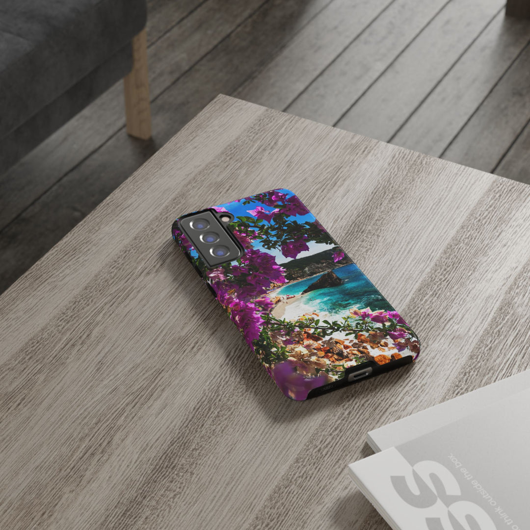 Impact Resistant, Bougainvillea Seaview, Cute Phone Cases for Samsung S24, S23, S22, S21, IPhone 15 pro Iphone 14 pro Iphone 13 IPhone 12 Iphone 11 - Studio40ParkLane