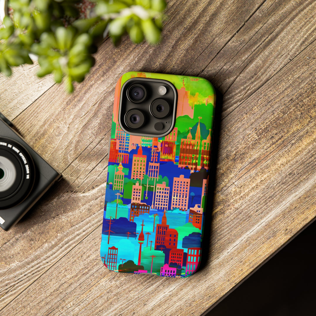 Cute Samsung Case | Cool Iphone Case | Summer City Skyline, Samsung S24, S23, S22, S21, IPhone 15 Case | Iphone 14 Case, Iphone 13 Case - Studio40ParkLane