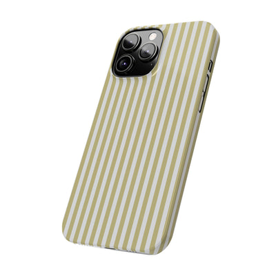 Slim Soft Yellow Striped Cute Phone Case for Iphone 16 - | iPhone 15 Pro Max Case | iPhone 14 Case Iphone 13 12 11 10 9 8 7 XS Gift for Her - Studio40ParkLane