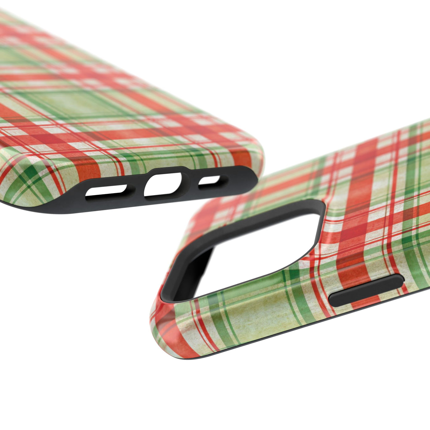 Aesthetic Tough Magsafe Red Green Checkered Phone Case - For iPhone 17 Pro Max iPhone 16 Pro iPhone 15 Iphone 14 Plus 13 Pro 12 11 10 - Studio40ParkLane
