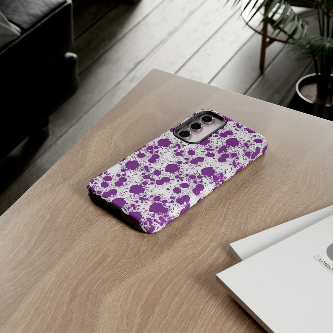 Cool Phone Case | Aesthetic Phone Case | Paint Splash Purple | For Samsung Galaxy S23, S22, S21, S20 | Luxury Double Layer | Cute - Studio40ParkLane