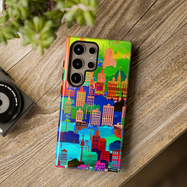 Cute Samsung Case | Cool Iphone Case | Summer City Skyline, Samsung S24, S23, S22, S21, IPhone 15 Case | Iphone 14 Case, Iphone 13 Case - Studio40ParkLane