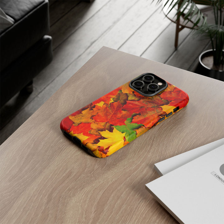 Fall Leaves Impact Resistant, Cute Phone Cases for Samsung S24, S23, S22, S21, IPhone 15 pro Iphone 14 pro Iphone 13 IPhone 12 Iphone 11 - Studio40ParkLane