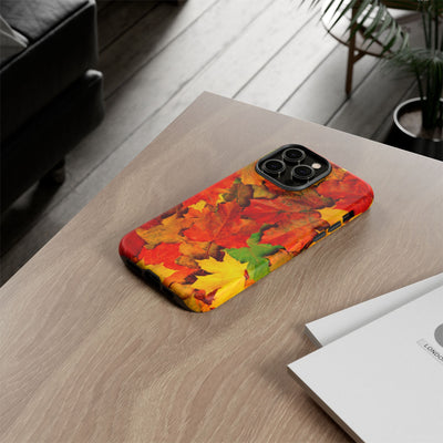 Fall Leaves Impact Resistant, Cute Phone Cases for Samsung S24, S23, S22, S21, IPhone 15 pro Iphone 14 pro Iphone 13 IPhone 12 Iphone 11