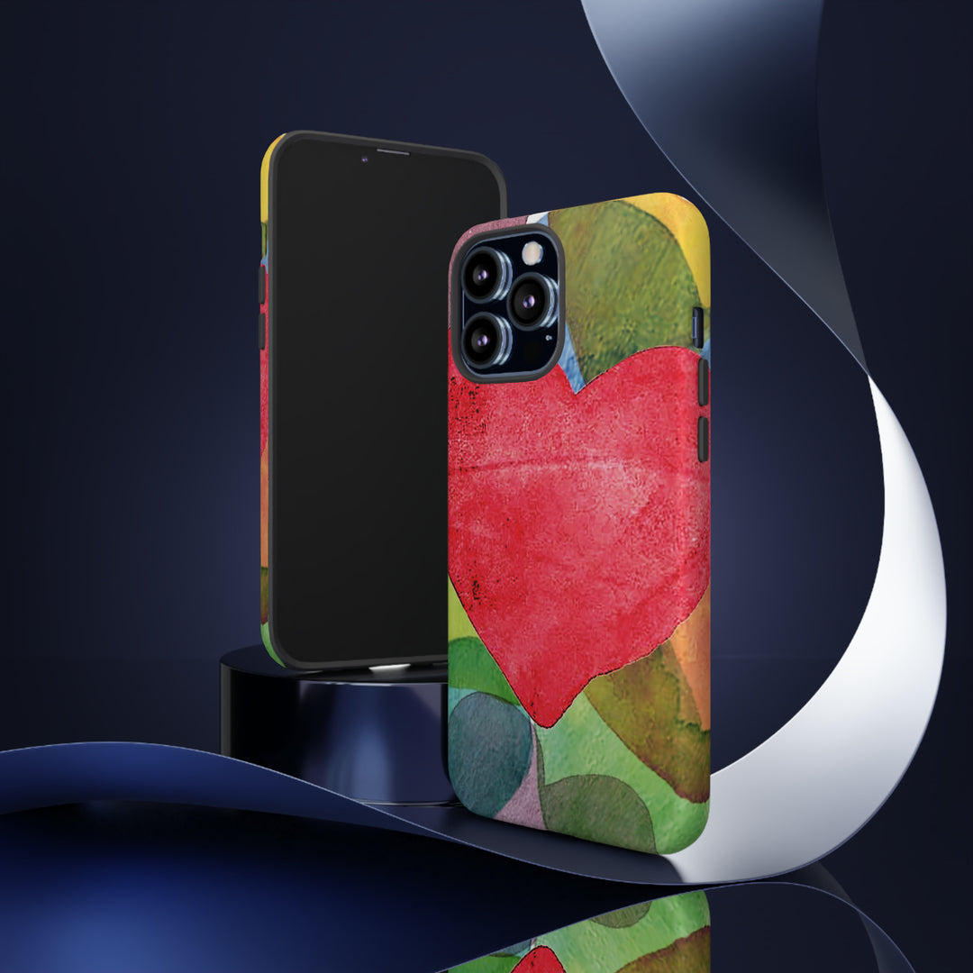 Cute IPhone Case | iPhone 15 Case | iPhone 15 Pro Max Case, Iphone 14 Case, Iphone 14 Pro Max Case IPhone Case for Art Lovers, Red Heart - Studio40ParkLane