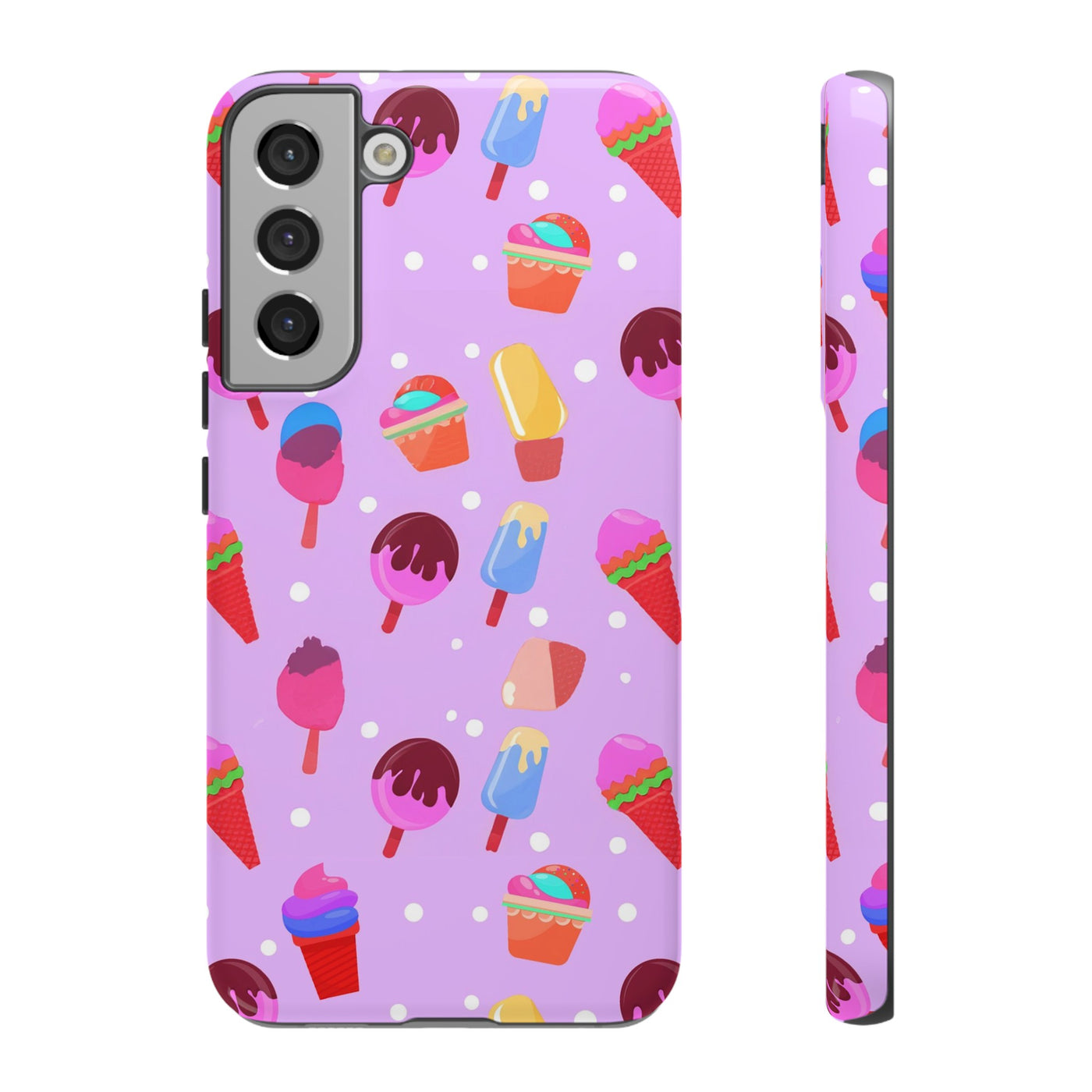 Cute Samsung Case | Cool Iphone Case | Summer Pink Ice-Cream, Samsung S24, S23, S22, S21, IPhone 15 Case | Iphone 14 Case, Iphone 13 Case