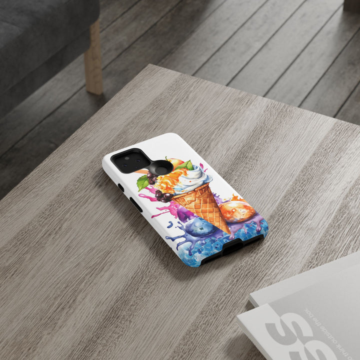 Impact Resistant, Summer Ice Cream Cone, Cute Phone Cases for Samsung S24, S23, S22, S21, IPhone 15 pro Iphone 14 pro Iphone 13 IPhone 12 Iphone 11 - Studio40ParkLane
