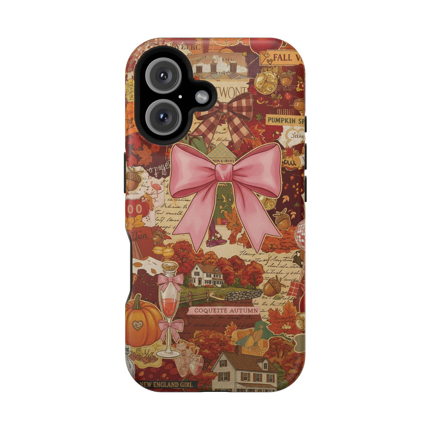 New England Fall Coquette Collage Tough Magsafe Cute Phone Cases for Iphone | iPhone 15 Pro Max Case, Iphone 14, Iphone 14 13 12 11 10 9 8 7 - Studio40ParkLane