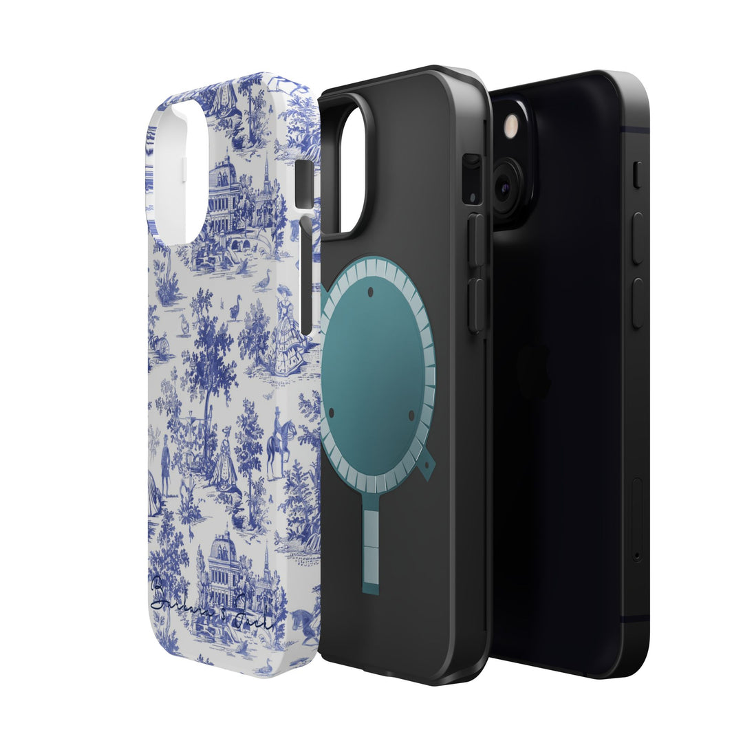 Magsafe French Toile Personalized Initial Custom Gift Cute Phone Cases for Iphone 16 Pro Max | iPhone 15, Pro Max Case, Iphone 14, 13, 12, 11, 10 - Studio40ParkLane