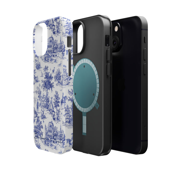 Magsafe French Toile Personalized Initial Custom Gift Cute Phone Cases for Iphone 16 Pro Max | iPhone 15, Pro Max Case, Iphone 14, 13, 12, 11, 10 - Studio40ParkLane