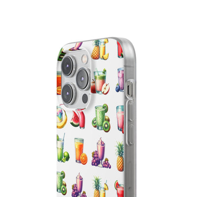 Cute Flexi Phone Cases, For Iphones and Samsung Galaxy Phones, Tropical Summer Fruit Cocktails, Galaxy S23 Phone Case, Samsung S22 Case, Samsung S21, Iphone 15, Iphone 14, Iphone 13