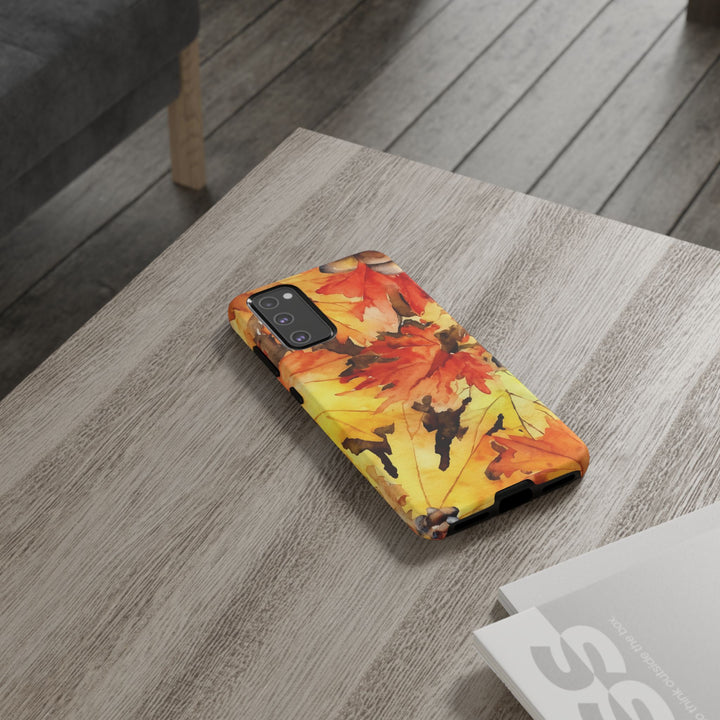 Impact Resistant, Fall Leaves, Cute Phone Cases for Samsung S24, S23, S22, S21, IPhone 15 pro Iphone 14 pro Iphone 13 IPhone 12 Iphone 11 - Studio40ParkLane