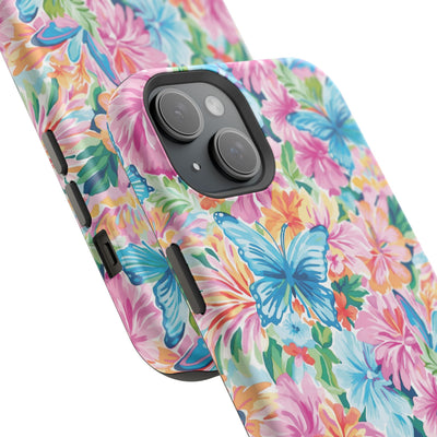 Butterflies Flowers Magsafe Cute Phone Case for Iphone Gift for Her, iPhone 16 Case iPhone 15 Pro Max Case, Iphone 14, Iphone 14 Pro Max, 13, 12
