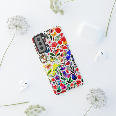 Impact Resistant, Colored Flowers, Cute Phone Cases for Samsung S24, S23, S22, S21, IPhone 15 pro Iphone 14 pro Iphone 13 IPhone 12 Iphone 11