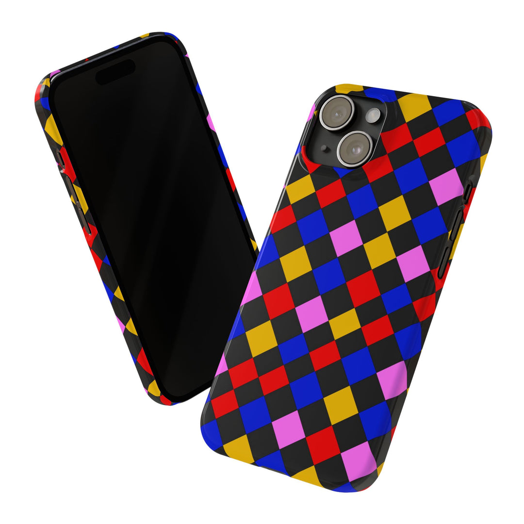 Slim Abstract Colorful Checkerboard Cute Phone Case for Iphone 17 - | iPhone 16 Pro Max Case | iPhone 15 Case Iphone 14 13 12 11 Gift for Her - Studio40ParkLane