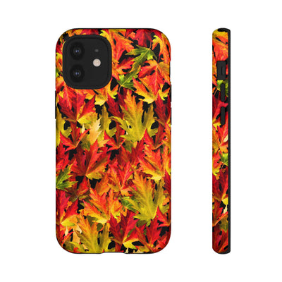 Fall Leaves Impact Resistant, Cute Phone Cases for Samsung S24, S23, S22, S21, IPhone 15 pro Iphone 14 pro Iphone 13 IPhone 12 Iphone 11