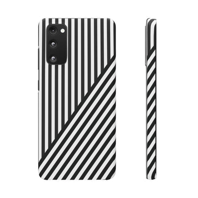 Aesthetic Black White Stripes Cute Phone Case Sleek Snap - For iPhone 17 Pro Max iPhone 16 Pro iPhone 15 Iphone 14 Plus 13 Pro 12 11 10 Gift - Studio40ParkLane