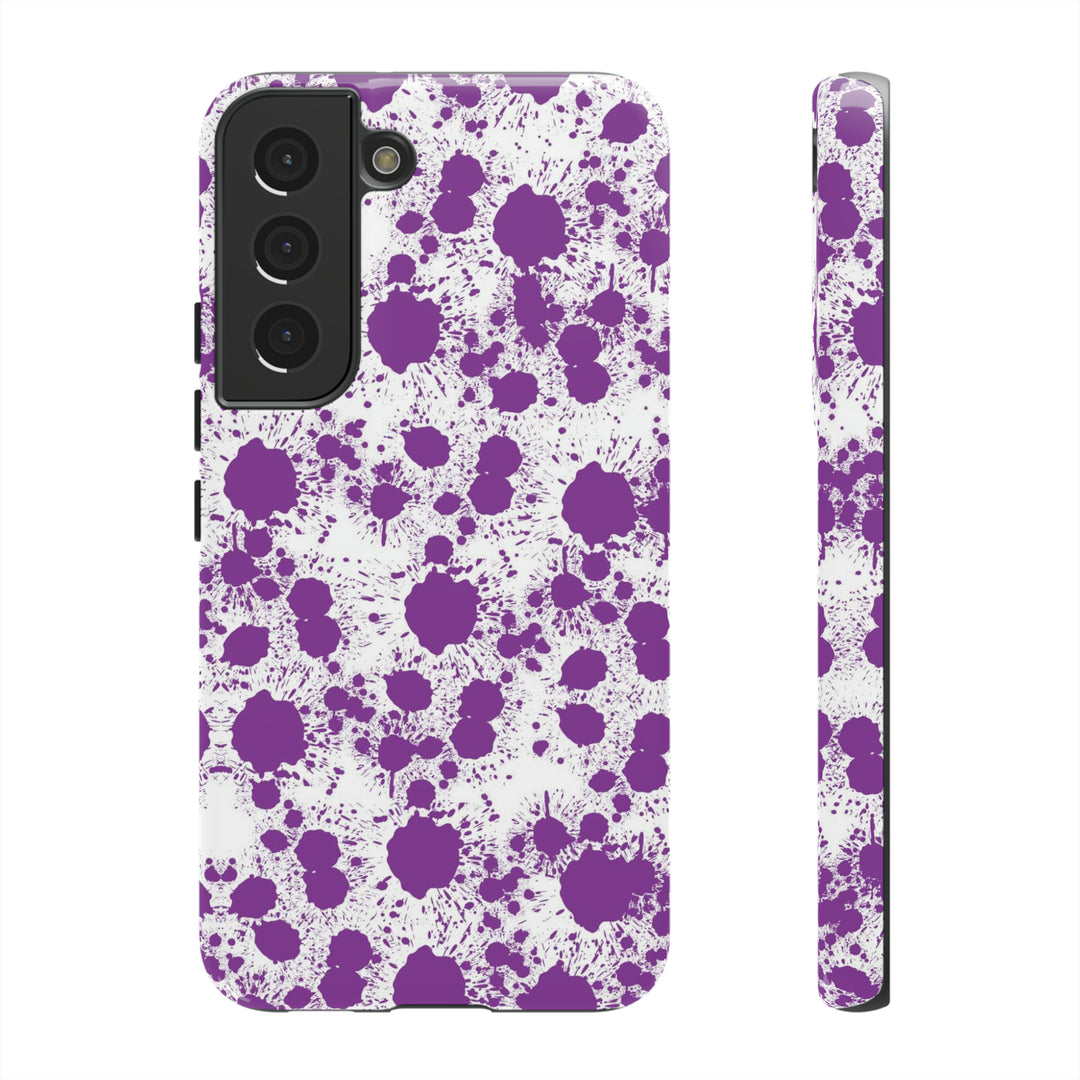 Cool Phone Case | Aesthetic Phone Case | Paint Splash Purple | For Samsung Galaxy S23, S22, S21, S20 | Luxury Double Layer | Cute - Studio40ParkLane