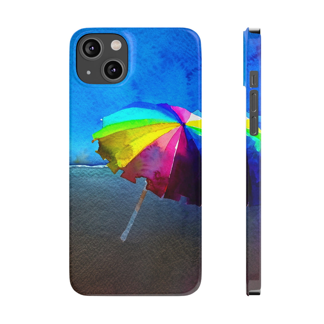 Slim Cute Phone Cases for Iphone - | iPhone 15 Case | iPhone 15 Pro Max Case, Iphone 14 Case, Iphone 14 Pro Max, Iphone 13, Summer Beach Umbrella - Studio40ParkLane