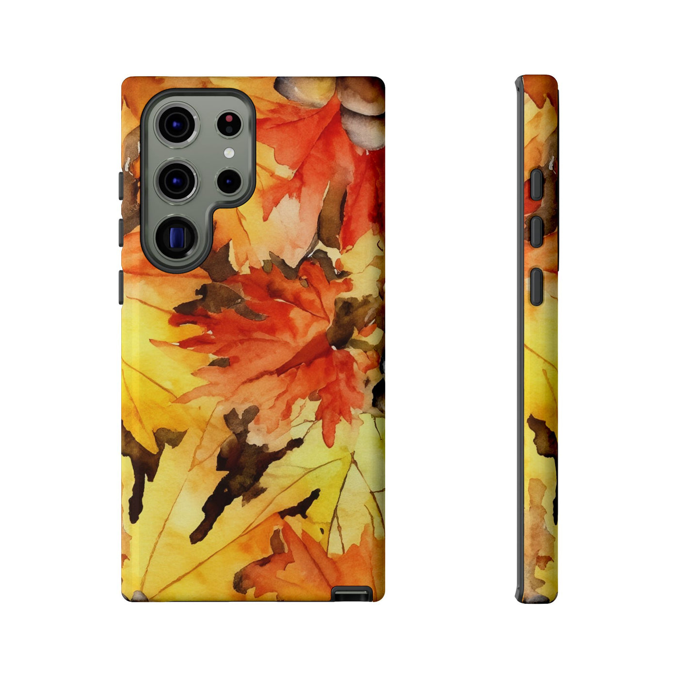 Impact Resistant, Fall Leaves, Cute Phone Cases for Samsung S24, S23, S22, S21, IPhone 15 pro Iphone 14 pro Iphone 13 IPhone 12 Iphone 11