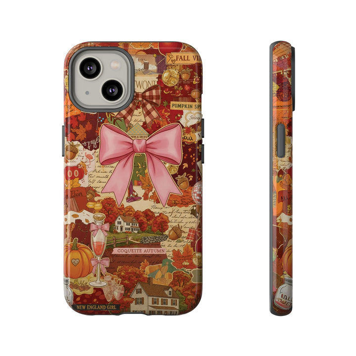 New England Fall Coquette Collage Tough Premium Phone Case - For iPhone 16 Pro Max iPhone 15 Pro iPhone Iphone 14 Plus 13 Pro 12 11 10 XR XS