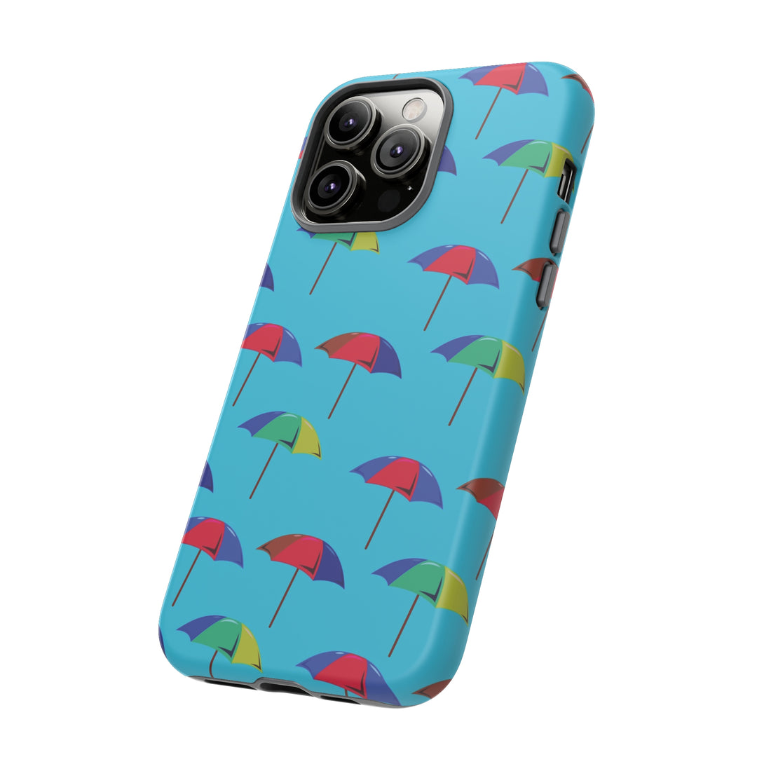 Cute IPhone Case | Colorful Beach Parasols Blue, iPhone 15 Case | iPhone 15 Pro Case, Iphone 14 Case, Iphone 14 Pro Max Case, Protective Iphone Case - Studio40ParkLane