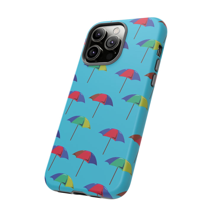 Cute IPhone Case | Colorful Beach Parasols Blue, iPhone 15 Case | iPhone 15 Pro Case, Iphone 14 Case, Iphone 14 Pro Max Case, Protective Iphone Case - Studio40ParkLane